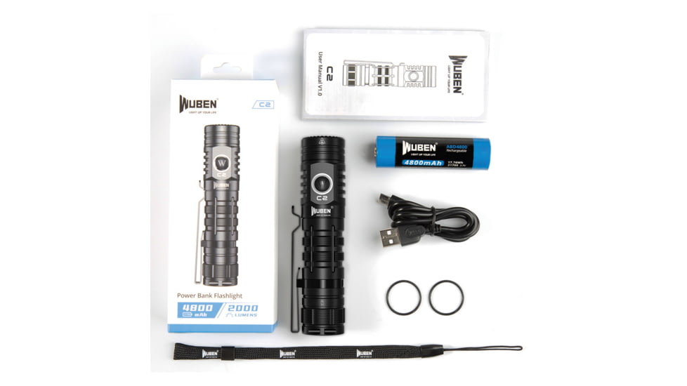 WUBEN C2 Power Bank Flashlight