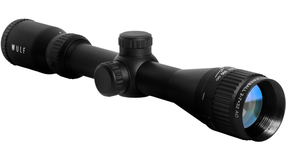 Wulf Optics Fireball 2-7x32 AO Rifle Scope , 1in Tube, Second Focal Plane, Half Mil-Dot Reticle, Black, WU9102