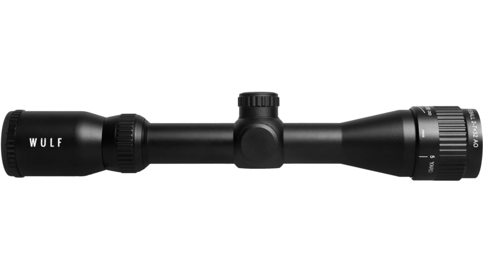 Wulf Optics Fireball 2-7x32 AO Rifle Scope , 1in Tube, Second Focal Plane, Half Mil-Dot Reticle, Black, WU9102