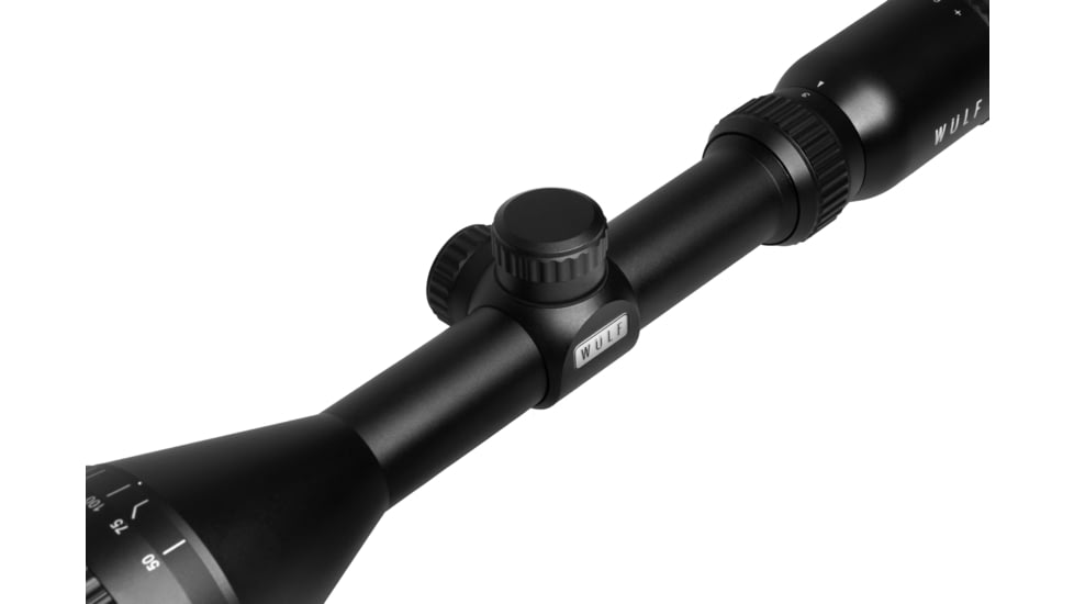 Wulf Optics Fireball 3-9x50mm Rifle Scope, 1 in Tube, Second Focal Plane, AO Illuminated Half Mildot Reticle w/ Rings, Black, WU9108