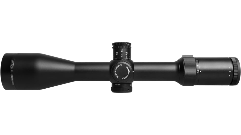 Wulf Optics Hurricane Lite 4.5-18x50mm Rifle Scope, 30mm Tube, Second Focal Plane, Non Illuminated Half Mildot SF Reticle, Black, WU9109