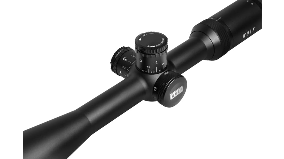 Wulf Optics Lightning 7-25x44 Rifle Scope, 1in Tube, Second Focal Plane, Half Mil-Dot Reticle, Black, WU9103