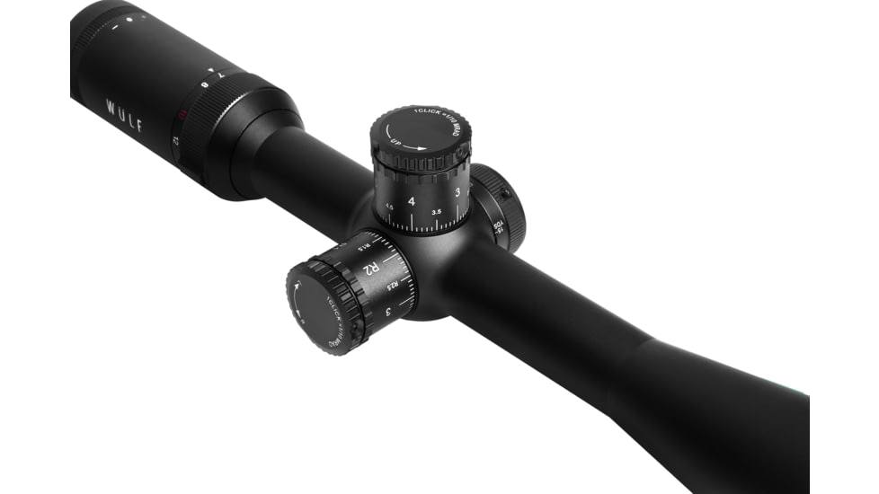 Wulf Optics Lightning 7-25x44 Rifle Scope, 1in Tube, Second Focal Plane, Half Mil-Dot Reticle, Black, WU9103