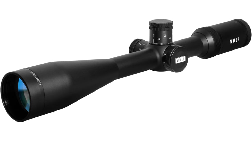 Wulf Optics Lightning 7-25x44 Rifle Scope, 1in Tube, Second Focal Plane, Half Mil-Dot Reticle, Black, WU9103