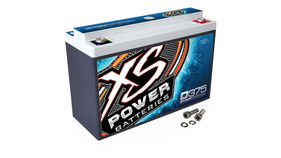 XS Power D375 AGM Deep Cycle 12 Volt Battery - 800A, 190CA, 15Ah, 600W, White D375