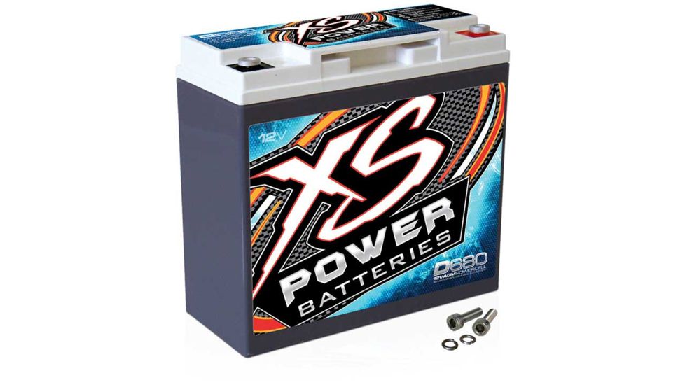 XS Power D680 AGM Deep Cycle 12 Volt Battery - 1000A, 320CA, 20Ah, 1000W, White D680