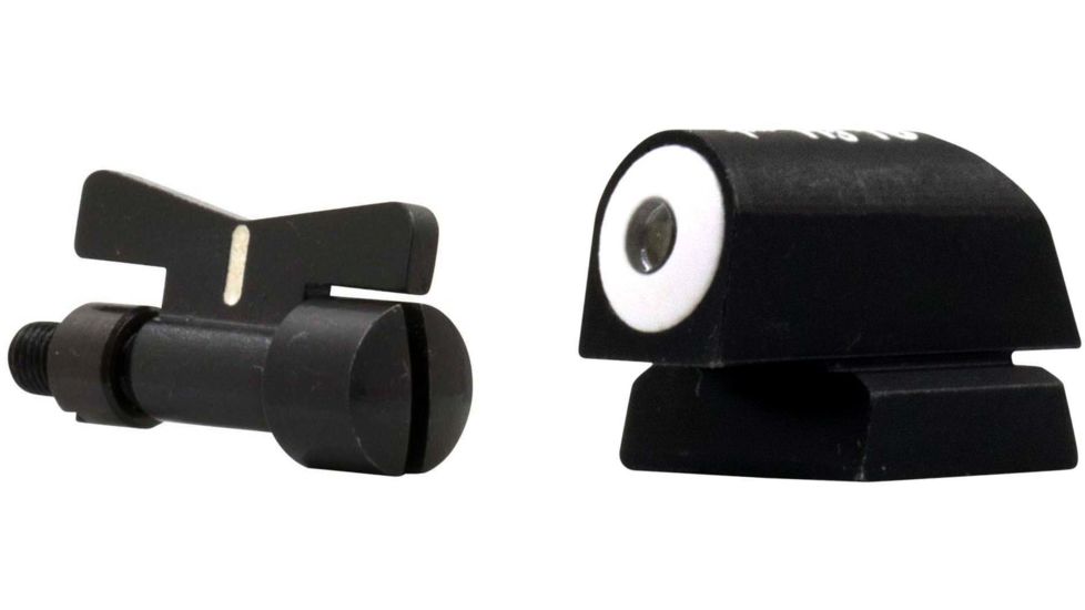 XS Sight Systems DXW Big Dot Pistol Tritium Night Sight, S&amp;W Auto's Adjustable Rear and Dvtl Front, Matte Black, Standard, SW-0013A-3