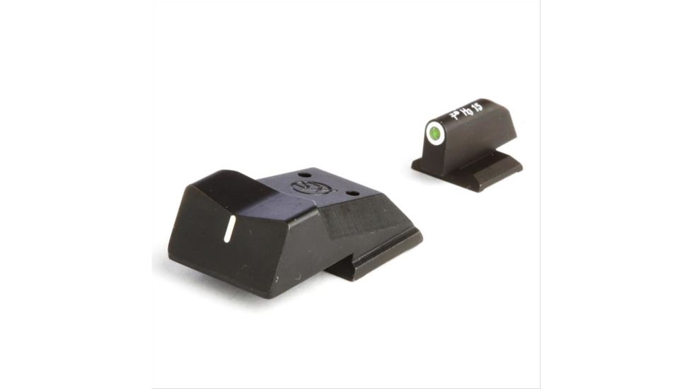 XS Sight Systems DXW Standard Dot for Colt Gov 5in, Novak Rear Suppressor Height, Tritium Front, White Stripe Rear NE-0017S-4