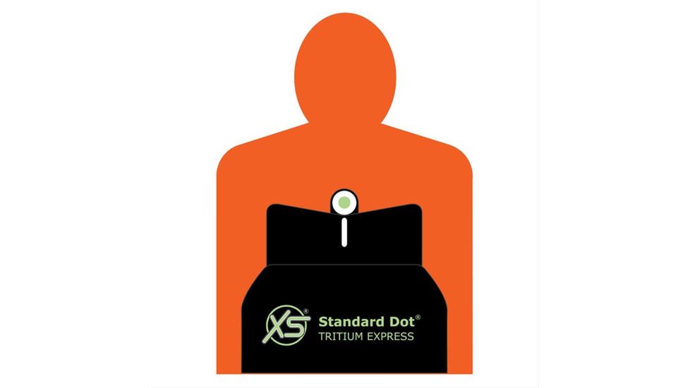 XS Sight Systems DXW Standard Dot for Colt Gov 5in, Novak Rear Suppressor Height, Tritium Front, White Stripe Rear NE-0017S-4