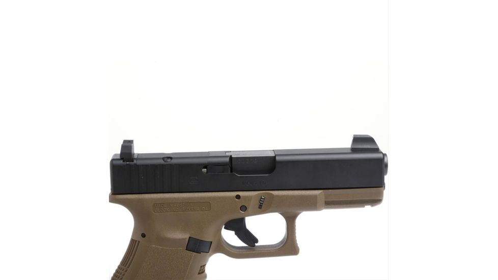 XS Sight Systems DXW Standard Dot for Glock Suppressor Height 17,19,22-24,26,27,31-36,38, Tritium Front, White Stripe Rear GL-0004S-4