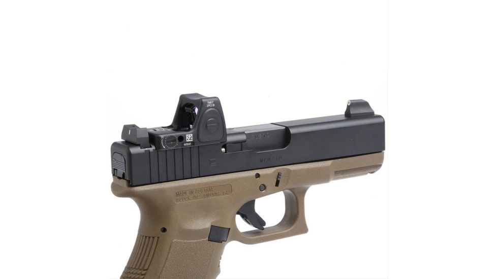 XS Sight Systems DXW Standard Dot for Glock Suppressor Height 17,19,22-24,26,27,31-36,38, Tritium Front, White Stripe Rear GL-0004S-4