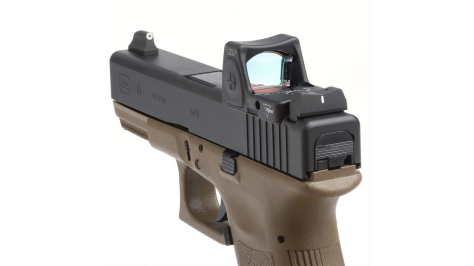 XS Sight Systems DXW Standard Dot for Glock Suppressor Height 17,19,22-24,26,27,31-36,38, Tritium Front, White Stripe Rear GL-0004S-4