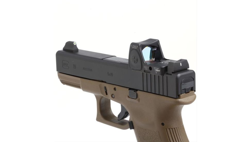 XS Sight Systems DXW Standard Dot for Glock Suppressor Height 17,19,22-24,26,27,31-36,38, Tritium Front, White Stripe Rear GL-0004S-4