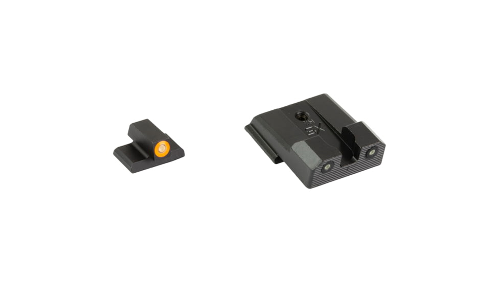 XS Sights R3D, 2.0, Standard Height Tritium Night Sight, For HK P30, Orange Front Outline, Green Tritium Front/Rear, HK-R203P-6N