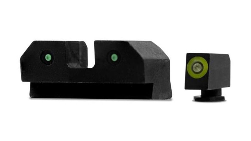 XS Sight Systems R3D Night Sights, Tritium, Green, Glock 20/ 21/ 29/ 30/ 30S/ 37/ 41, Black, GL-R013P-6G