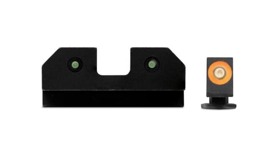 XS Sight Systems R3D Night Sights, Tritium, Orange, Glock 42/ 43/ 43X/ 48, Black, GL-R014P-6N