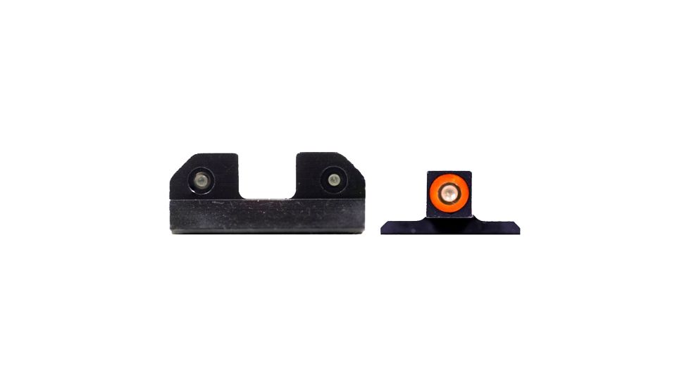 XS Sight Systems R3D Night Sights, Tritium, Orange, Smith &amp; Wesson M&amp;P Shield/ M&amp;P M2.0 Shield, Black, SW-R033S-6N