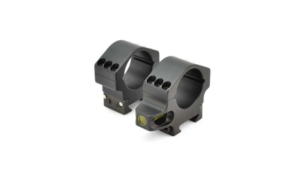 Precision Hardcore Gear Force Recon Tactical Rings, w/ level - 30MM Medium, Black, HC-91511