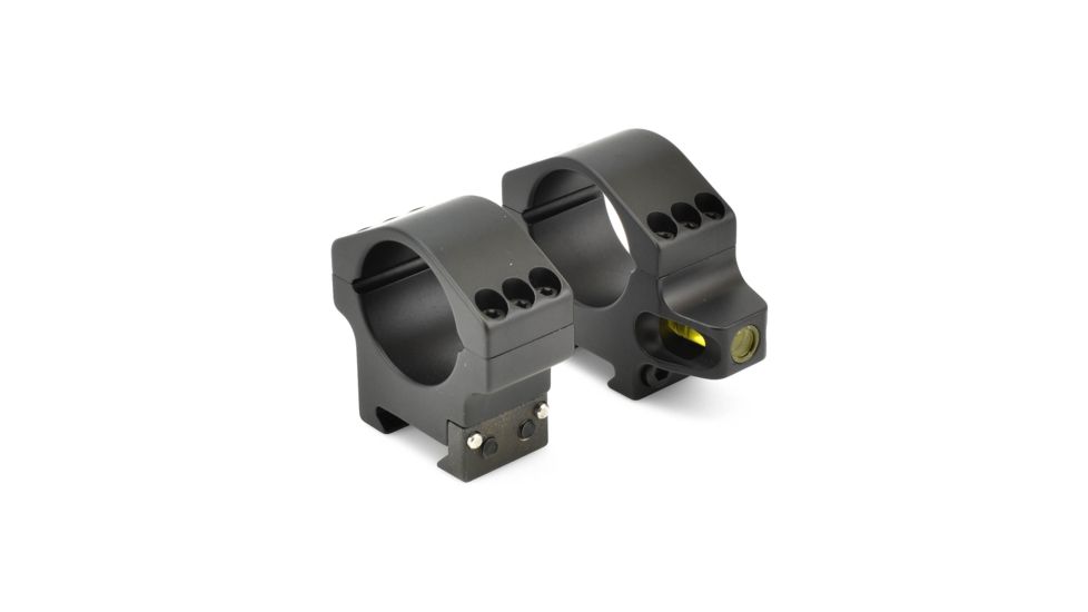 Precision Hardcore Gear Force Recon Tactical Rings, w/ level - 30MM Medium, Black, HC-91511