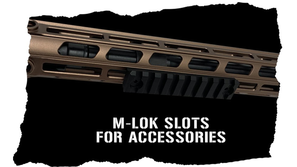 XTS AR-15 M-Lok Rail, 12 in, Bronze, XTS-ADZ12-BR