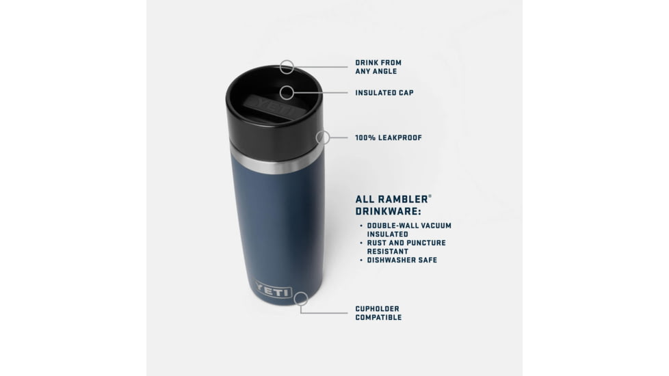 Yeti Rambler 16 oz Travel Bottle, Navy, 21071502315