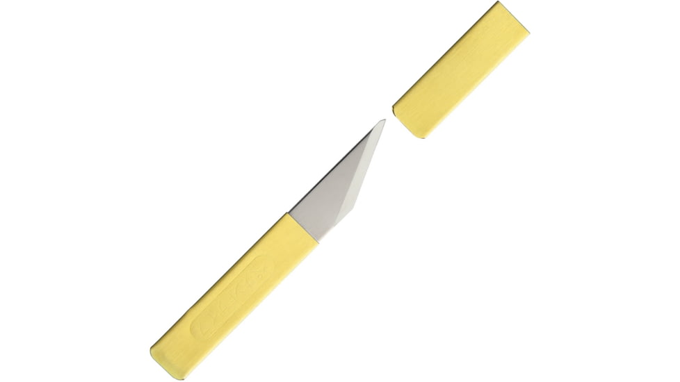 Yoshiharu Cutlery Japan Japanese Penanto Knife, 2 mirror finish stainless blade, Brass handle, YOSHIHARU PENANTO KNIFE