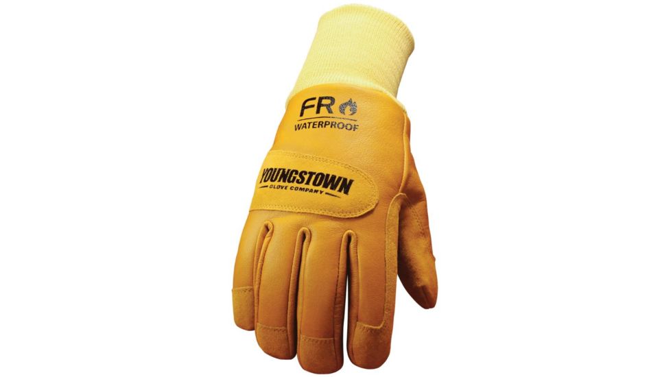 Youngstown Glove Company FR Waterproof Ground Glove Lined w/ Kevlar, Tan, Small 12-3465-60-S