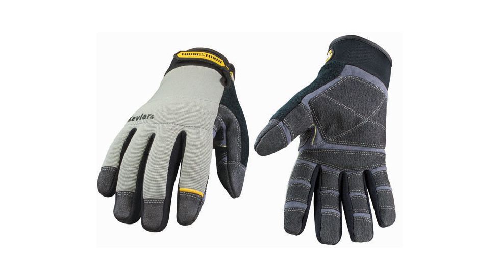 Youngstown Glove Company General Utility Lined with Kevlar, Grey/Black, Large 05-3080-70-L