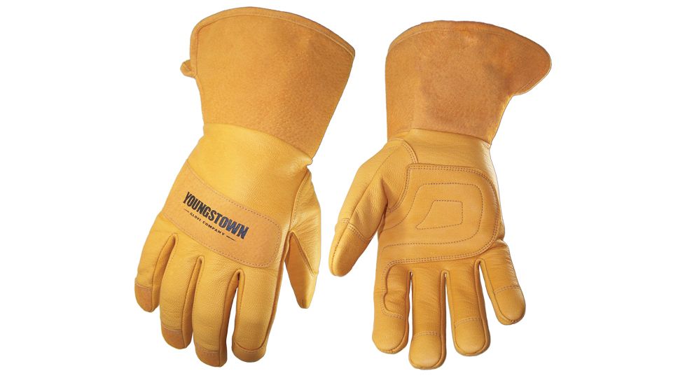 Youngstown Glove Company Leather Utility Wide Cuff Gloves, Tan, Large 11-3255-60-L