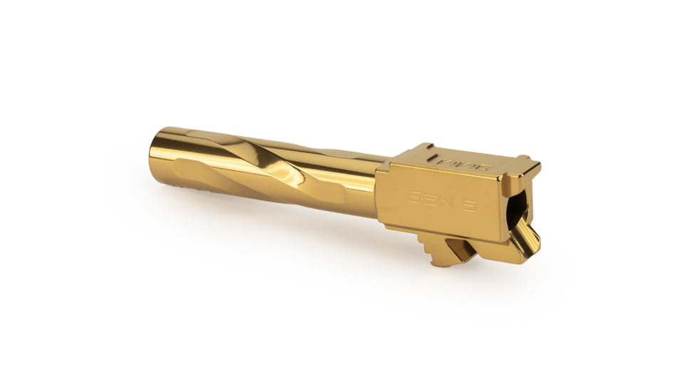 Zaffiri Precision Flush and Crown Glock 19 Gen 5 9mm Luger Non-Threaded Pistol Barrel, 3.95in, 1-10 RH Twist, PVD, Gold, BA-G19G5-FC-GLD