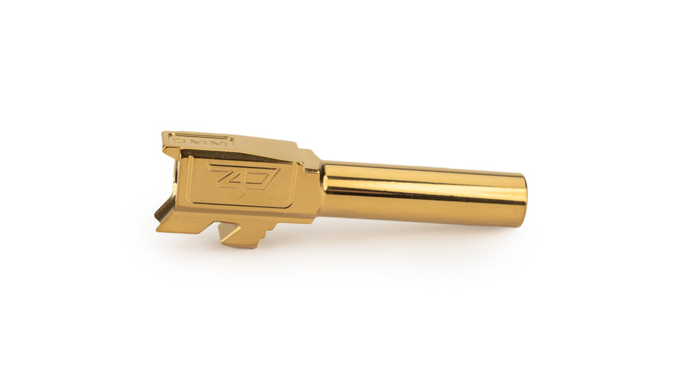Zaffiri Precision Flush and Crown Glock 43X 9mm Luger Non-Threaded Pistol Barrel, 3.06in, 1-10 RH Twist, PVD, Gold, BA-G43-FC-GLD