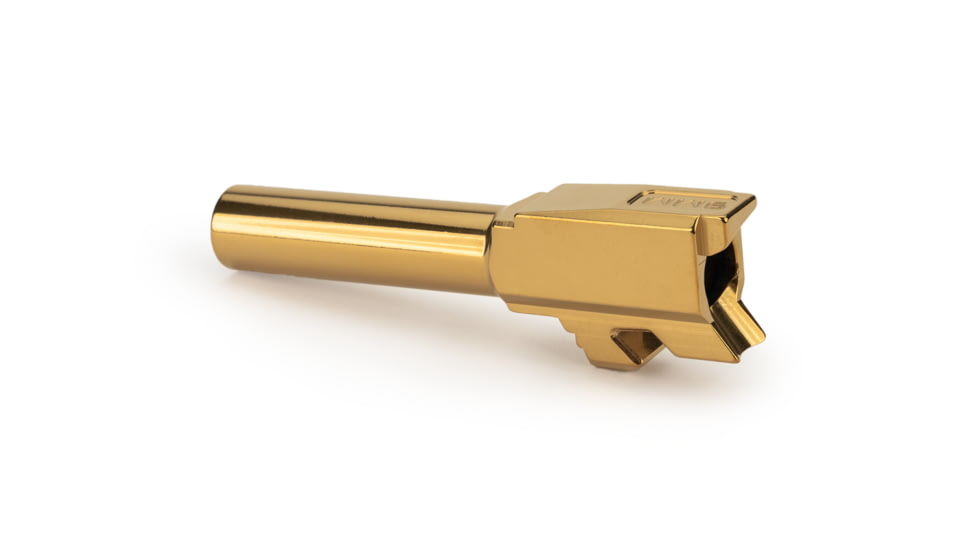 Zaffiri Precision Flush and Crown Glock 43X 9mm Luger Non-Threaded Pistol Barrel, 3.06in, 1-10 RH Twist, PVD, Gold, BA-G43-FC-GLD