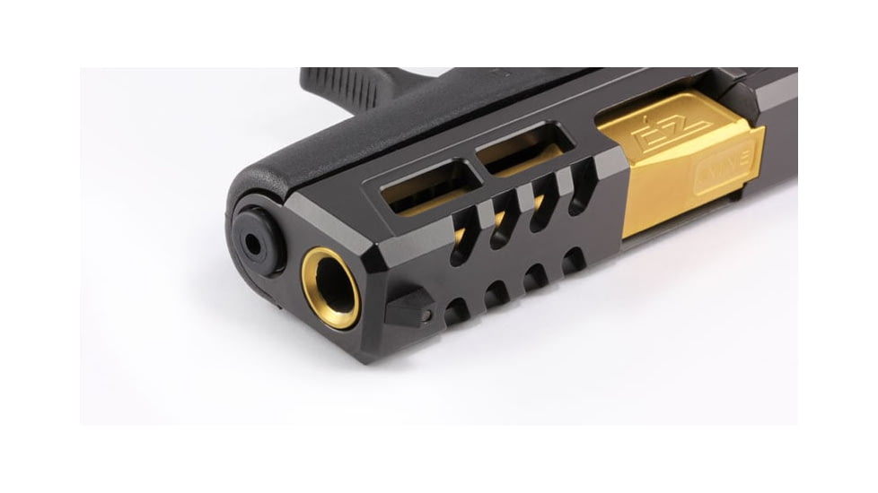 Zaffiri Precision Flush and Crown Glock 43X 9mm Luger Non-Threaded Pistol Barrel, 3.06in, 1-10 RH Twist, PVD, Gold, BA-G43-FC-GLD