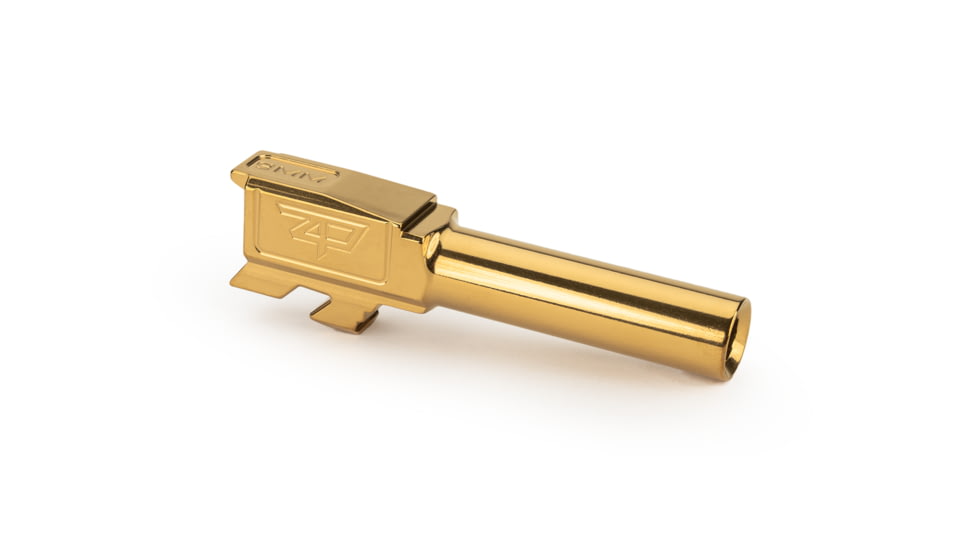 Zaffiri Precision Flush and Crown Glock 43X 9mm Luger Non-Threaded Pistol Barrel, 3.06in, 1-10 RH Twist, PVD, Gold, BA-G43-FC-GLD