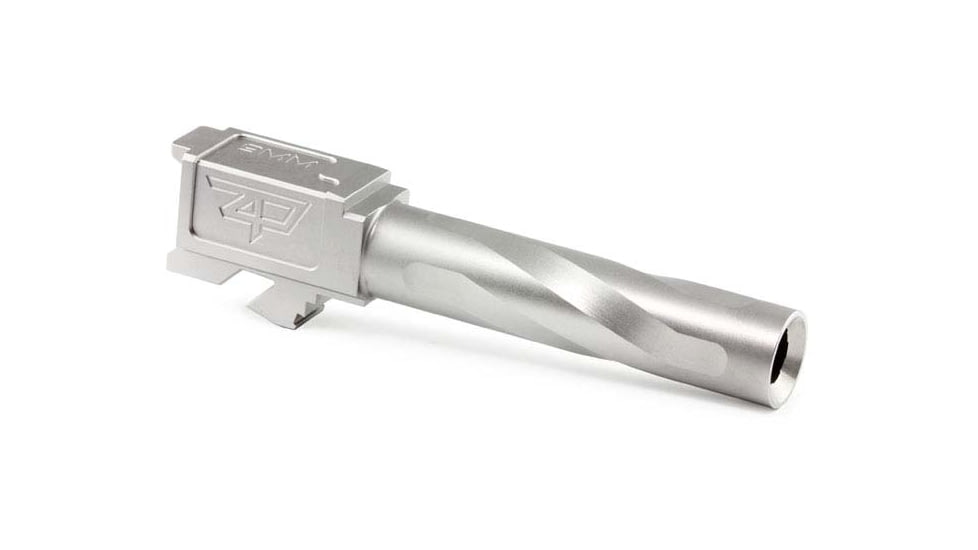 Zaffiri Precision Glock 19 Gen 1-4 Flush and Crown Pistol Barrel, 9mm Caliber, 1-10 Twist, 416R Stainless Steel, Stainless Steel, ZP.19BSS