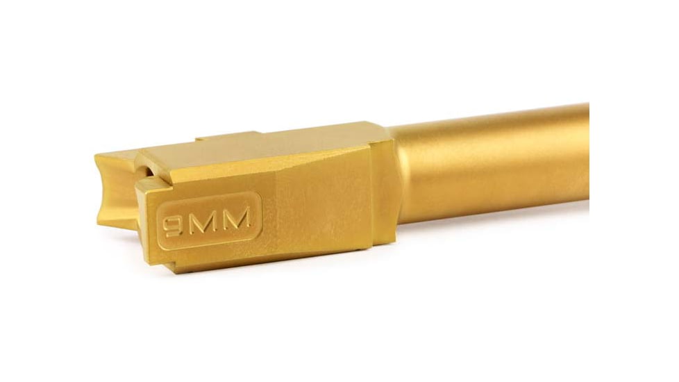 Zaffiri Precision Glock 43/43x Flush and Crown Pistol Barrel, 9mm Caliber, 1-10 Twist, 416R Stainless Steel, Titanium Nitride, ZP.43BG