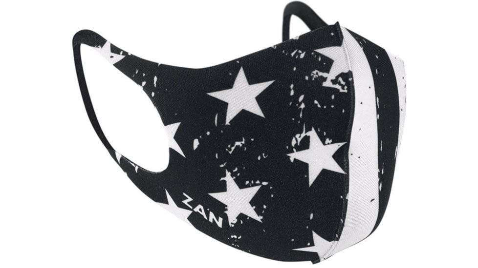 Zan Headgear Lightweight Face Mask, One Size, 2 Pack, Black and White Flag, FMLW091