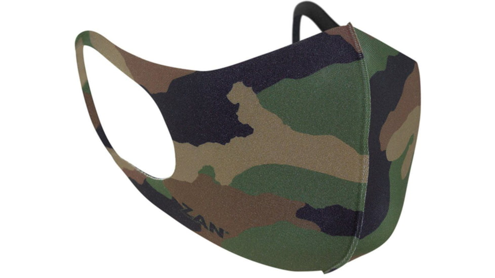 Zan Headgear Lightweight Face Mask, One Size, 2 Pack, Woodland Camo, FMLW118