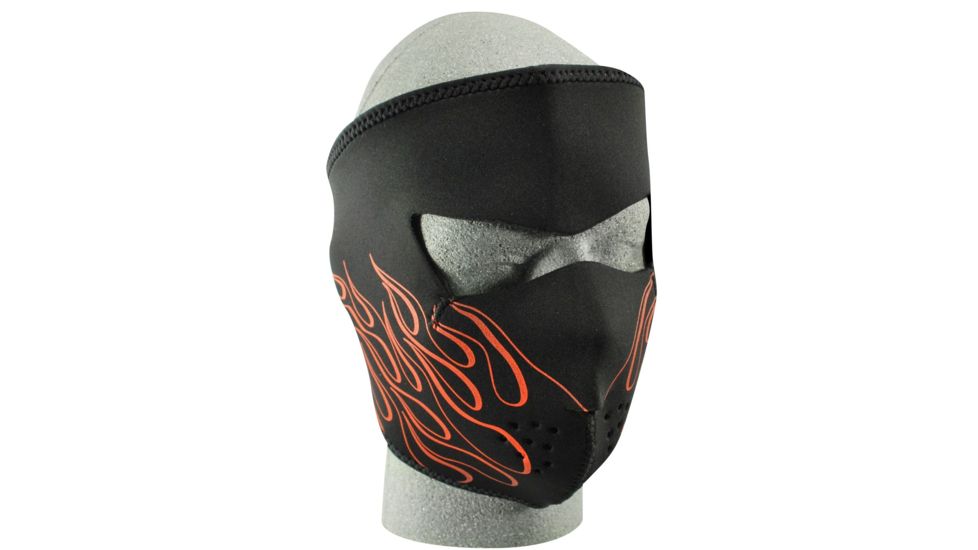 Zan Headgear Neoprene Face Mask Orange Flame WNFM045