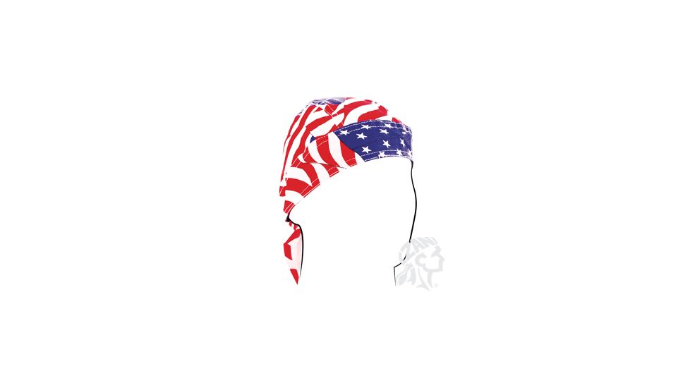 Road Hog Flydanna, Cotton, Wavy American Flag, One Size Fits Most
