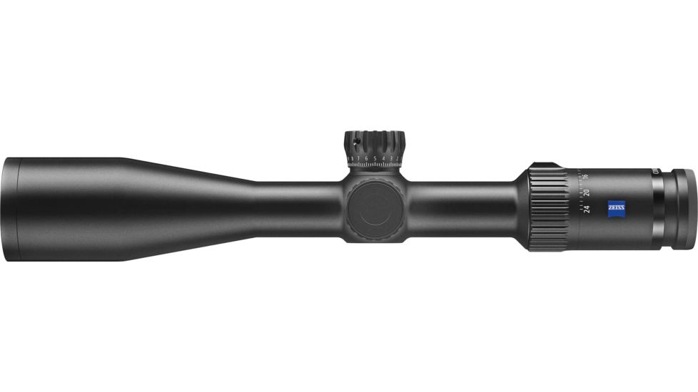 Zeiss Conquest V4 Rifle Scope, 6-24x50, 30mm Tube, Plex Illum. Reticle, Ext Elevation Ballistic Stop, Black, Medium, NSN 9013.10.1000, 522955-9960-080