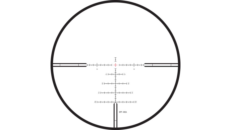 Zeiss Conquest V4 Rifle Scope, 6-24x50, 30mm Tube, ZMOAi-20 Illum. Reticle, Ext Elevation Ballistic Stop, Black, Medium, NSN 9013.10.1000, 522955-9989-090