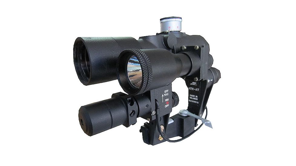 Zenit PK-A Military Red Dot Rifle Scope, Laser, Tactical Light - SVD Mount, Black, GSPKASVDKPK