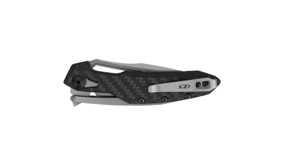 Zero Tolerance 0990 Folding Knife, 3.25in CPM 20CV Spear Point Blade, Carbon Fiber With Steel Overlay, Handle, 0990