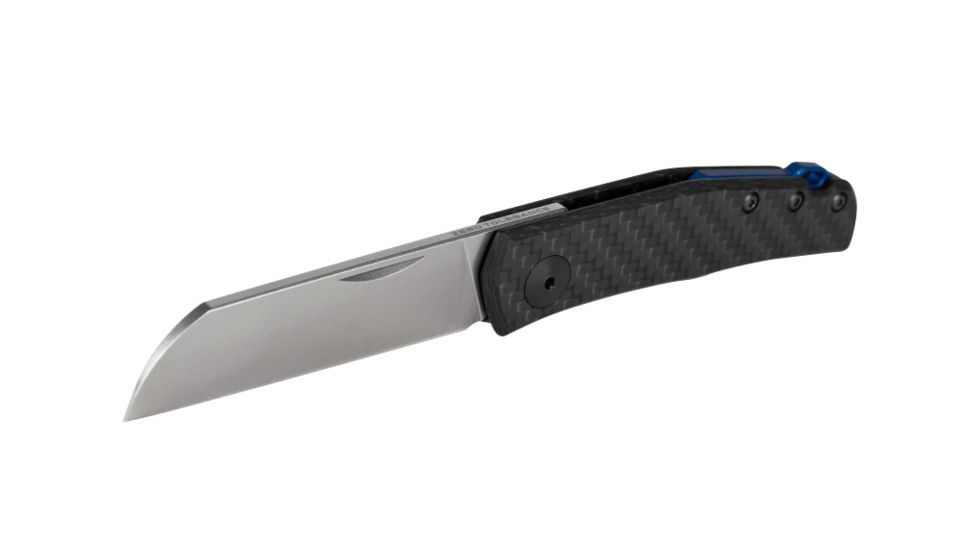 Zero Tolerance Anso Manual Folding Knife, 2.6in, CPM 20CV Steel, Sheepsfoot, Stonewashed finish, Carbon fiber Handle, 0230