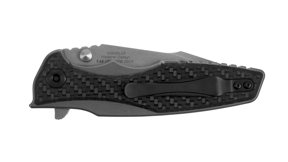 Zero Tolerance Hinderer KVT Glow CF/20CV Folding Knife, Black, 0393GLCF