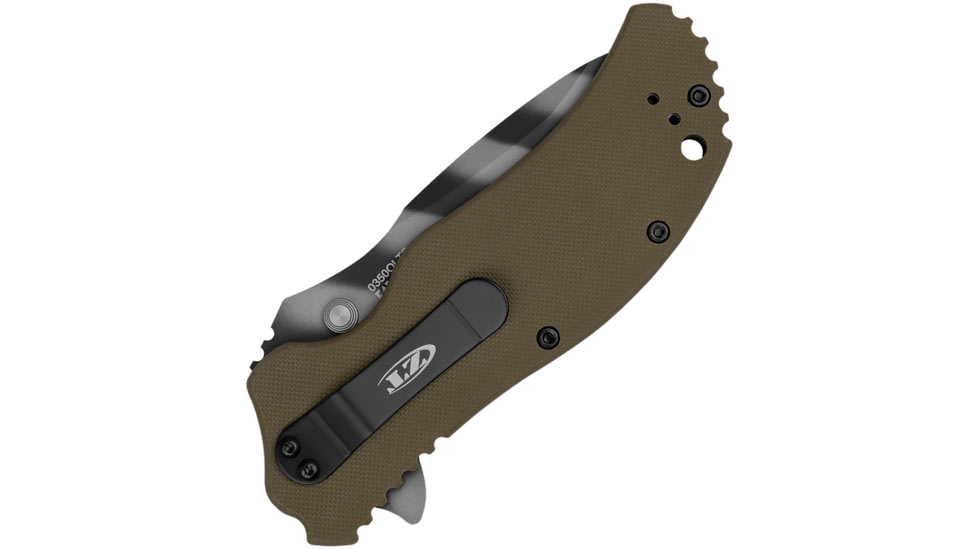 Zero Tolerance Assisted Opening Folding Knives, 3.2in, CPM-MagnaCut Stainless Steel, G10 Handle, OD Green, ZT0350OLTS
