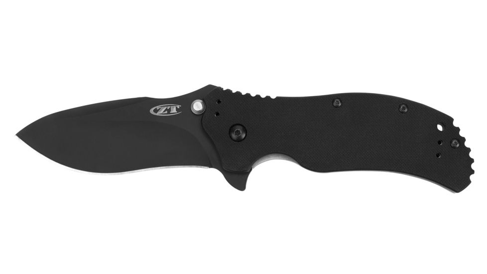Zero Tolerance Spring Assisted Folding Knife, 3-1/4in, Black 0350