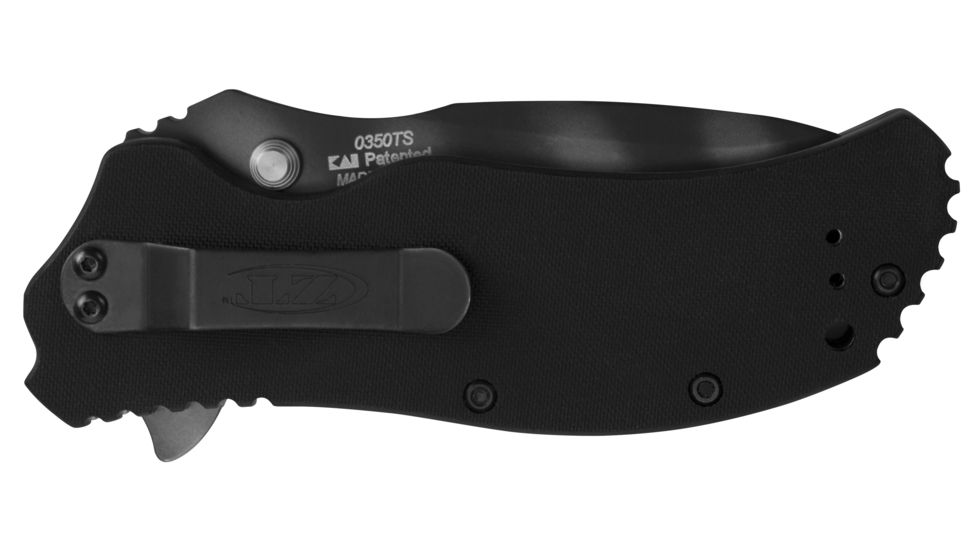 Zero Tolerance Spring Assisted Folding Knife, 3-1/4in, Black Tiger Stripe Blade 0350TS