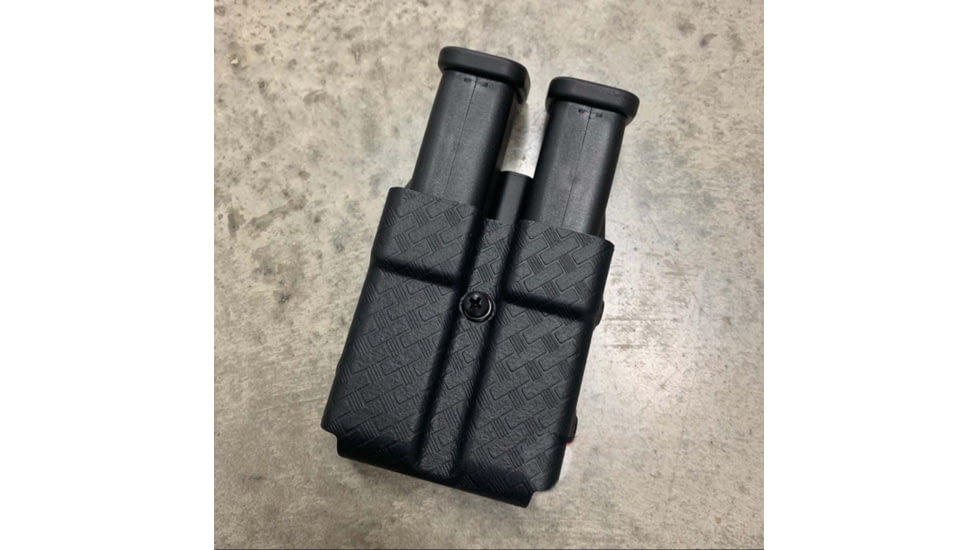Zero9 Double Mag Case Holster, Glock .45 ACP, Molle Loks, Plain Black, Z9-4014-BLK-MLK